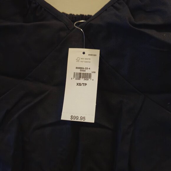 NWT|Gap black Deep V-Neck Cami Midi Dress | xs - Picture 5 of 5